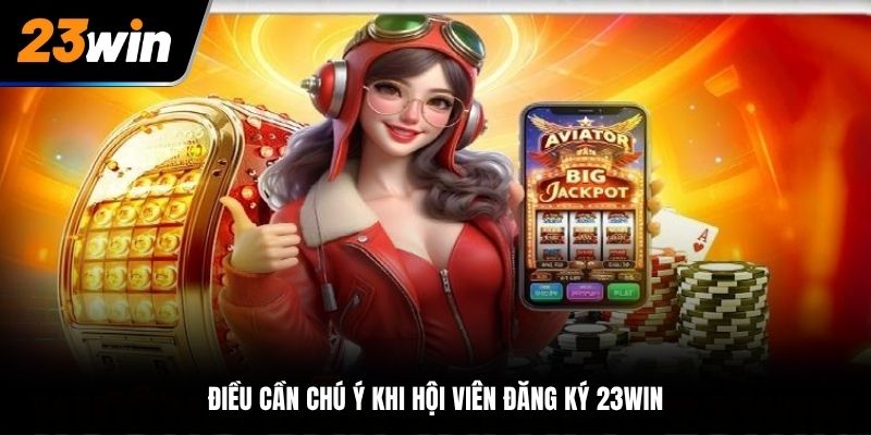 Điều cần chú ý khi hội viên đăng ký tham gia 23Win